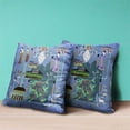 thumbnail image 4 of Amrita Sen Designs CAPL988FSDS-ZP-18x18 18 x 18 in. City Palace Suede Zippered Pillow with Insert - Blue, Green & Purple, 4 of 4