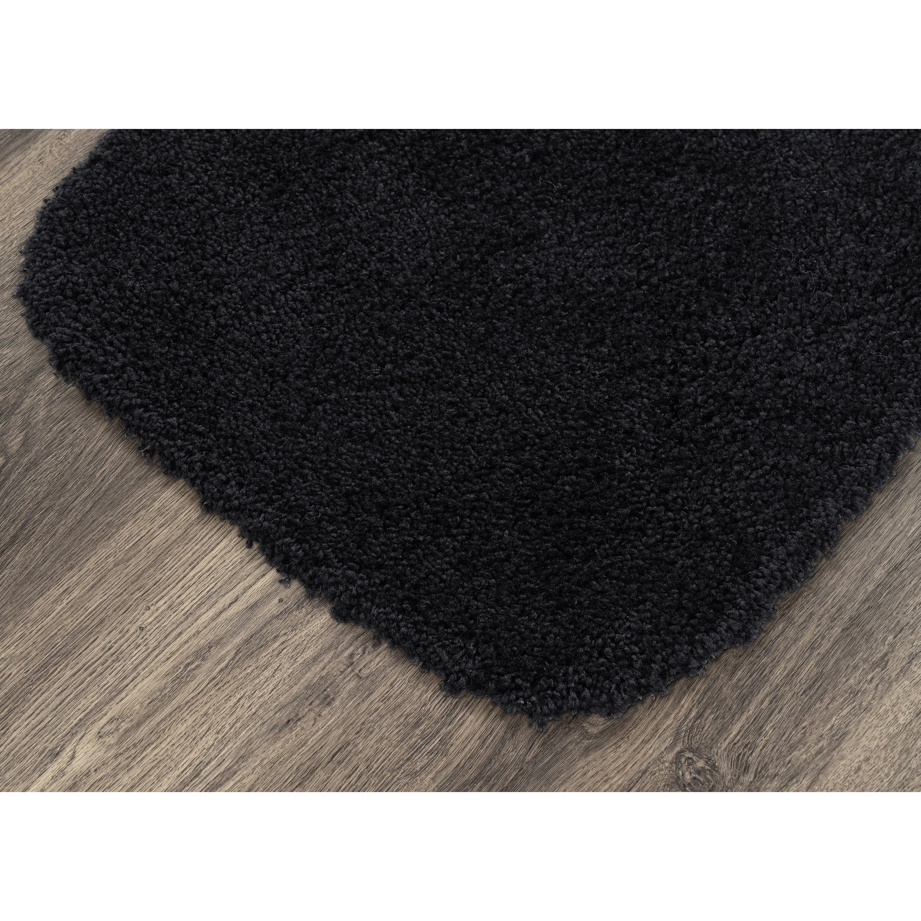 Garland Rug Serendipity Washable Nylon Black Bath Rug, 24" x 40"