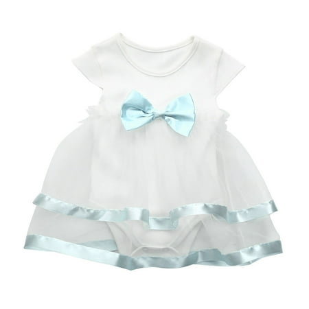 

wofedyo flower girl dress Baby Girls Birthday Tutu Bow Clothes Party Jumpsuit Princess Romper Dress girls dresses size 10-12