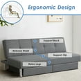 thumbnail image 5 of Topbuy 3-Seat Adjustable Sofa Bed Long Sofa with 2 Drawer with 3 Adjustable Angles, 5 of 7