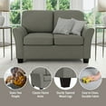 thumbnail image 6 of Hillsdale Furniture Lorena Upholstered Loveseat, Gray, 6 of 17