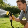 thumbnail image 4 of Heavy Duty Front Control Garden Hose Nozzle, Garden Sprayer Hose Attachment for Car Washing, Watering Plants, Pets Showering, Lawns Cleaning - Yellow, 4 of 6