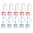 thumbnail image 2 of 10x Badge Holder Identity Card Holder ID Badges Accesorios de trabajo Azul rojo Cola Titulares de tarjetas de acrílico para tarjetas, 2 of 8