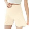 thumbnail image 3 of pstuiky Maternity Gym Shorts High Waist Adjustable Thin Shorts Lace Trim Solid Color Pregnancy Underwear for Everyday Wear Maternity Bike Shorts, 3 of 6