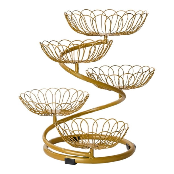 Cesta de frutas para encimera, cuenco, soporte para frutas, organizador, resistente hierro forjado