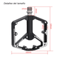 thumbnail image 3 of Pedal De Bicicleta Mtb Para Montaña Antideslizante Aluminio Xtellar Negro, 3 of 3