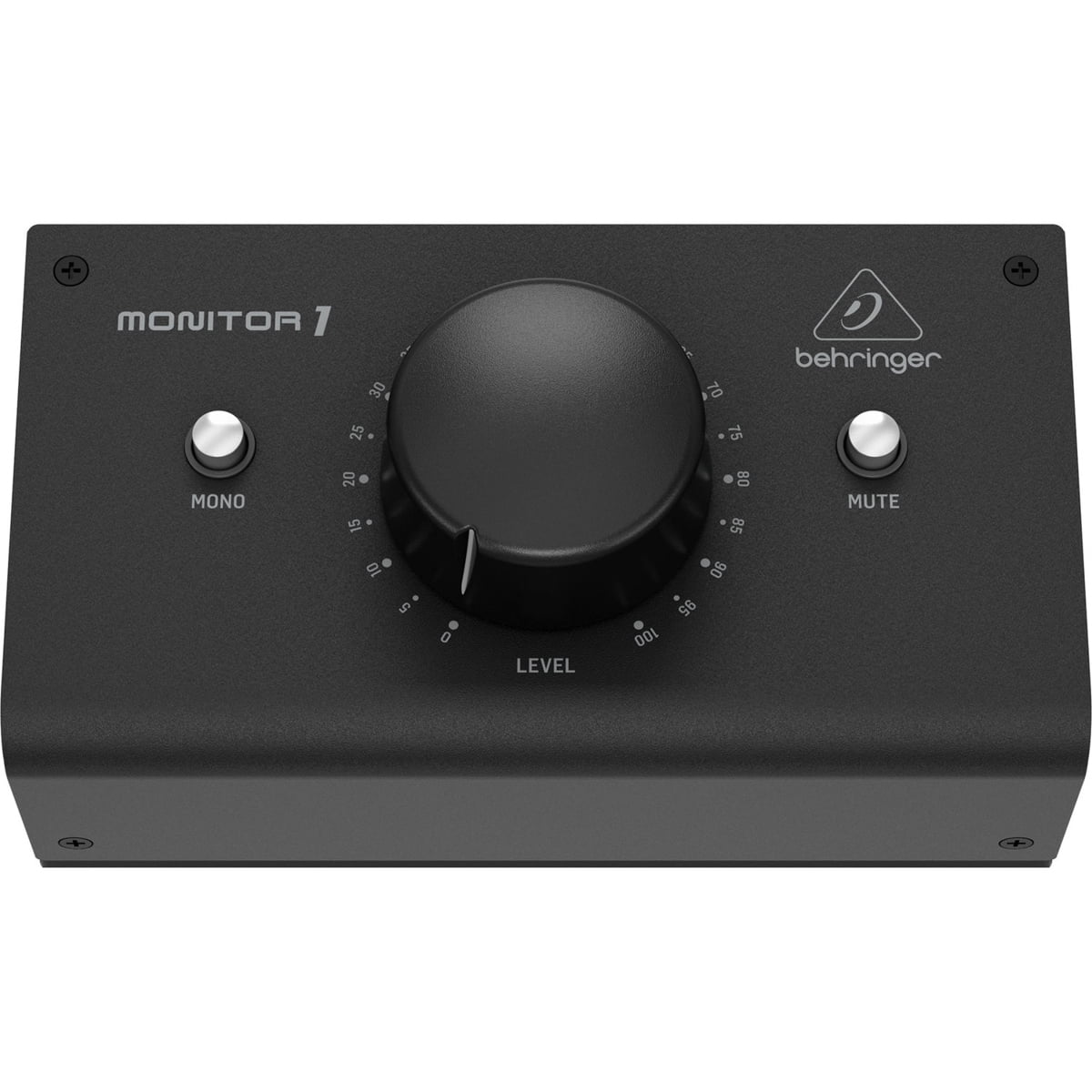 Behringer MONITOR1 Premium Passive Stereo Monitor and Volume Controller - Bundle With 10' 8mm XLR Microphone Cable, 6' Cable with 3.5mm TRS to 3.5mm TRS Connector, Microfiber Cloth