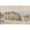 thumbnail image 3 of Ludwig Hans Fischer 24x17 Black Modern Framed Museum Art Print Titled - Villa at Meidlinger Tor to the Schonbrunner Schlosspark (1912), 3 of 5