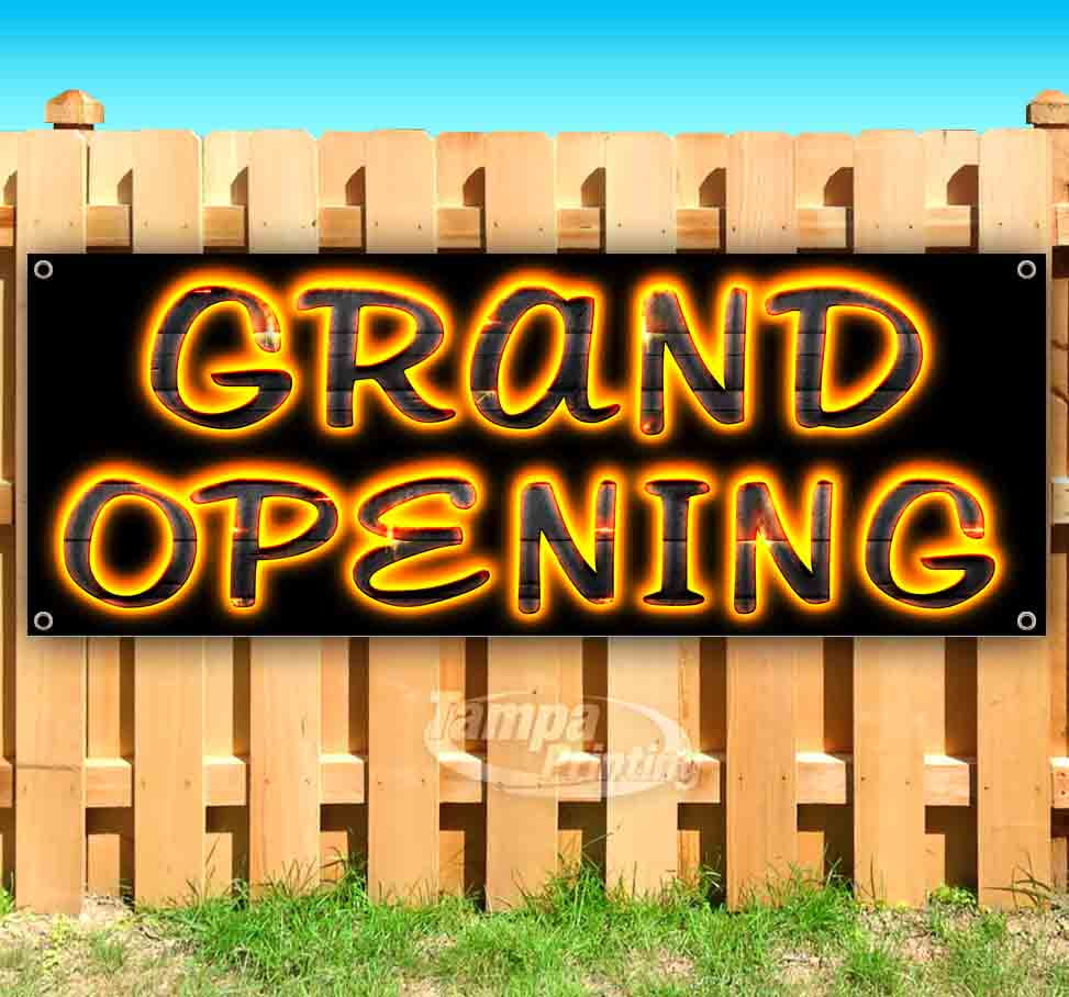 Flag, Advertising Store Many Sizes Available New Grand Opening Extra Large 13 oz Heavy Duty Vinyl Banner Sign with Metal Grommets