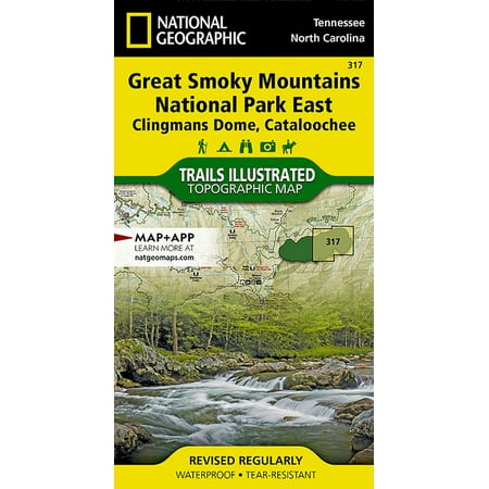 National Geographic Trails Illustrated M Great Smoky Mountains National Park East: Kuwohi, Cataloochee Map, Book 317, (Paperback)