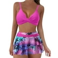 thumbnail image 1 of Kcodviy Maillot de Bain Femme Grande Taille Maillot de Bain Combinaison Style Robe Culottes à Volants Maillots de Bain Deux Pièces Grande Taille Imprimé Bikini Maillot de Bain Femme, 1 of 6