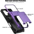 thumbnail image 4 of KOMI Compatible with iPhone 16 Pro Max Case with Card Holder[Store 5 Cards] Dual Layer Heavy Duty Shockproof Wallet Case with Hidden Card Slot Large Storage Cover for Men&Women 6.9'' Purple, 4 of 4