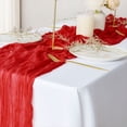 thumbnail image 2 of Caminos de mesa de roja (paquete de 2), 9.8 Ft, decoración rústica para bodas, despedidas y reuniones festivas., 2 of 5