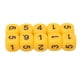 thumbnail image 4 of Juego de dados de plástico con diseño de esquinas redondas, 20 unidades, 6 lados, herramientas de enseñanza para juegos de mesa, color amarillo, 4 of 14