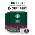 thumbnail image 3 of (4 pack) Starbucks French Roast, Hot or Iced Coffee, Dark Roast K-Cup Coffee Pods, 22 Count​, 3 of 16