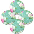 thumbnail image 2 of Beautiful Spring Flowers Round Placemats Washable Placemats Non-Slip Heat-Resistant Table Place Mats for Dining Kitchen Holiday Party Table Decoration 15.4"-4PCS Table Mat, 2 of 7