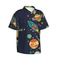 thumbnail image 2 of Bixox Men's Hawaiian Shirts Men's Space Print Short-Sleeve Shirt-3X-Large, 2 of 8