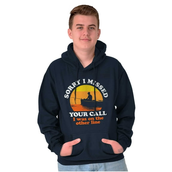 Funny On the Other Line Fishing Pun Hoodie Sweatshirt Women Men Brisco Brands S