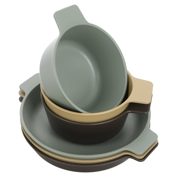 Raindrops 1 Set Plastic Dinnerware Set Dinner Plates Dessert Plate Cereal Bowls Unbreakable Plastic Outdoor Camping Dishes For Kitchen