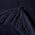 thumbnail image 3 of The Great American Store- 4PC (Short Queen, Stripe Navy Blue) 14 Inch Deep Sheet Set, 600 TC Luxurious Cotton - Easy Care, Fade, Shrink and Wrinkle Resistant Bedding Sheet Set, 3 of 5