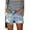 Blue, variant on ONLYSHE Stretchy Hot Pants Distressed Denim Shorts Frayed Hem with Pockets Blue M