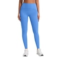 thumbnail image 2 of KANG Fashion Women's Seamless High Waist Yoga Pants Tummy Control Lifting Design 9 Inch Cropped Length Non See Through Stretchy Fitness Leggings For Pilates Running And Workout Sky Blue 6, 2 of 9