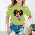 thumbnail image 1 of Catégorie de Produit Hauts, T-Shirts et Chemises pour Filles - T-Shirt à Manches Courtes à Col Rond Imprimé Mignon pour Fille, Mode, Été, Confortable, Décontracté, Ample, T-Shirt Hauts, 1 of 3