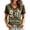 Army Green #021, variant on Women's 9.11 Never Forget Printed V-Neck T Shirts Patriotic American Flag 2001-2026 25Th Anniversary Honor Tops, 2XL