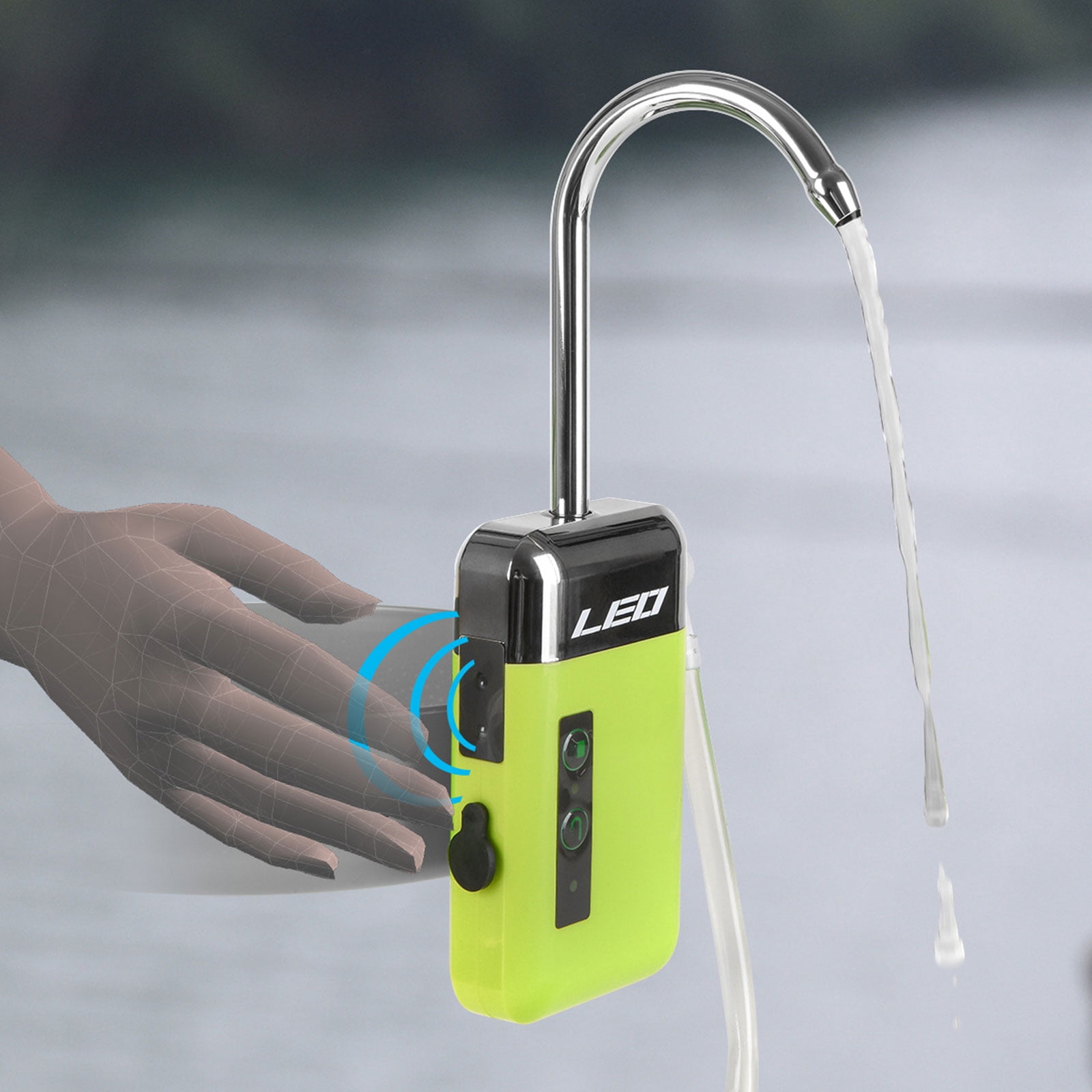 Apooke Portable for Smart Induction LED Light Fish for Tank Aerator Bubbler Pump USB Rechargeable Intelligent Sensor Water Oxyg