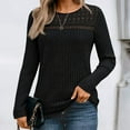 thumbnail image 2 of Womens Lace Long Sleeve Shirt Fall Top Dreesy Casual Tunic Sweaters Mesh Clothes Trendy Work Cute Outfits, 2 of 6
