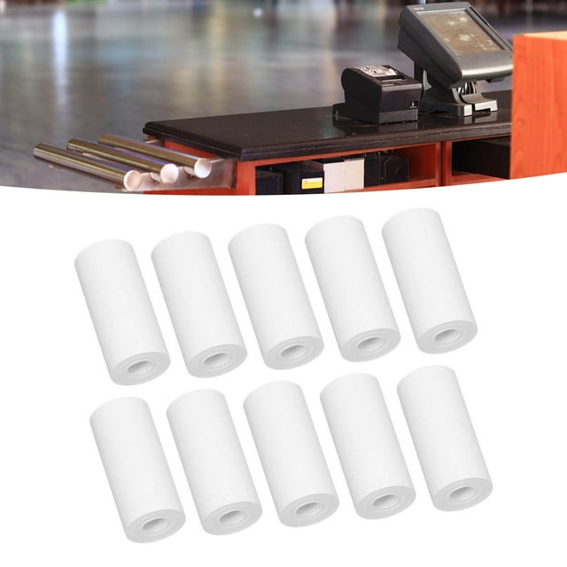 Thermal Paper, Thermal Printer Paper Convenient Wide Application 10 Rolls Ribbonless for Cash Registers