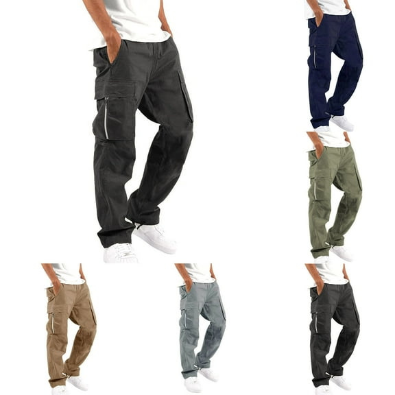 Mens Straight Leg Sweatpants Tall Tactical Pants for Men Lightweight Corduroy Cargo Pants Casual Workout Hiking Athletic Pant with Multi Pockets