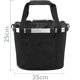 thumbnail image 3 of - Cesta de bicicleta delantera extraíble para el manillar fabricada en tejido impermeable negro Adepaton LL-1701, 3 of 9