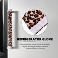 thumbnail image 3 of Shisuyan Fridge Handle Covers Leopard Velvet Gold Thread 2Pcs 15.4X4.7X0.2In, 3 of 9
