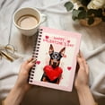 thumbnail image 3 of Happy Valentine's Day Doberman Pinscher Brings Love Heart Spiral Bound Journal Doberman Dog Lover Gifts 5x7in Spiral Notebook - 02028, 3 of 5