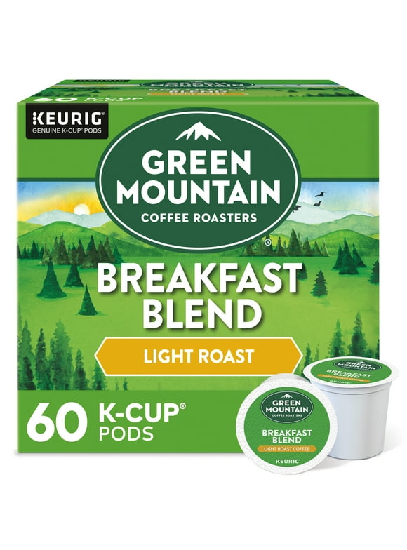 Green Mountain Coffee Roasters, Breakfast Blend Light Roast K-Cup Coffee Pods, 60 Count