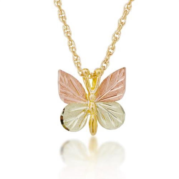 Mt.Rushmore Black Hills 10k Gold Butterfly Pendant