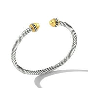 Mytys Cable Wire Cuff Bangles for Women Mytys Retro Antique Gold Cable Bracelet Christmas Gift Bangle for Women