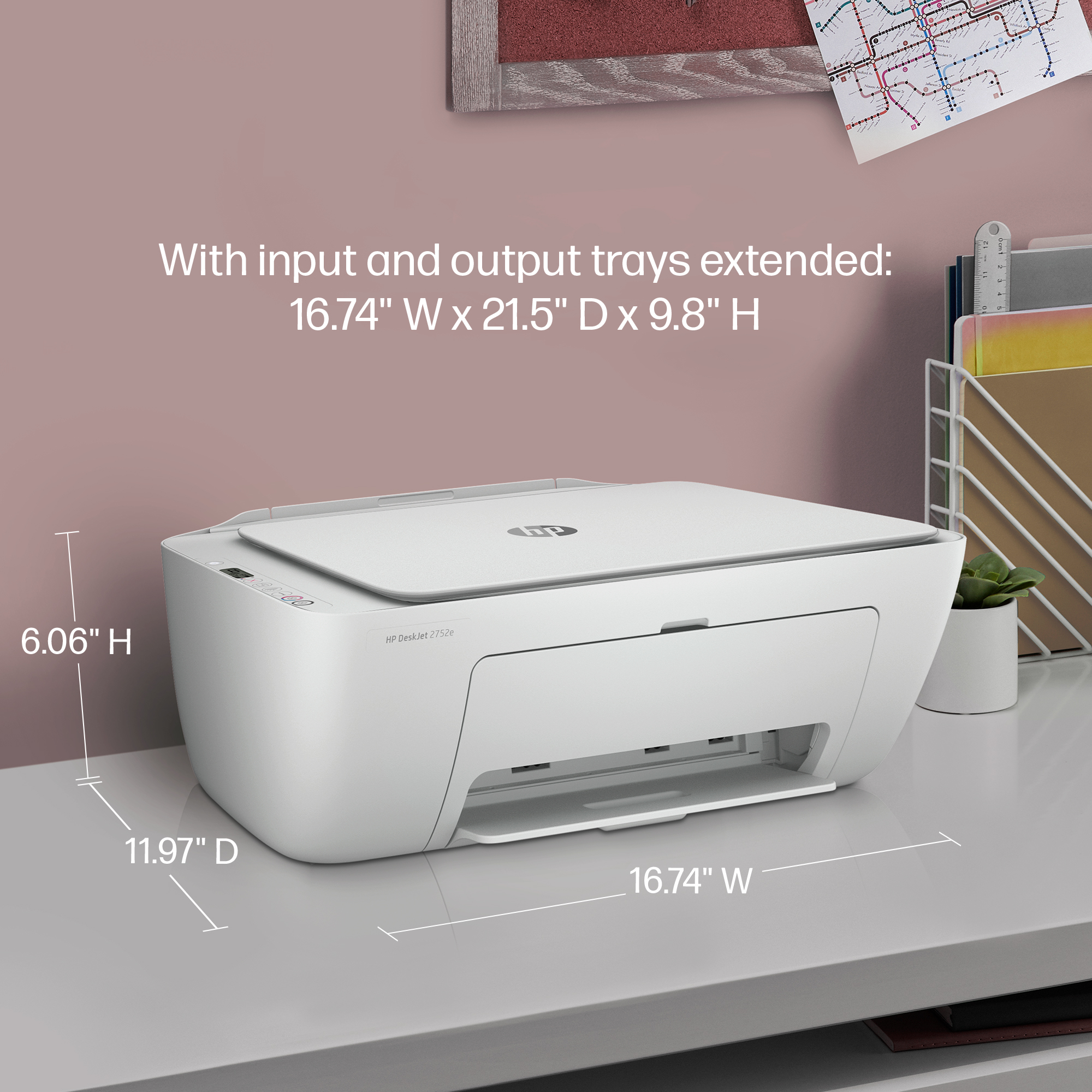 HP DeskJet 2752e All-in-One Wireless Color Inkjet Printer with Months  FREE Ink Included with HP+