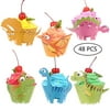 Dinosaur Birthday Party Cupcake Wrappers 48 pcs Kids Birthday Party Supplies by CCINEE