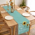 thumbnail image 3 of Sunflowers Table Runner - 70 Inch Long, Kitchen Dining Table Runner Dresser Scarves, Modern Bee You Are My Sunshine Teal Green Farmhouse Decor for Coffee Tables Wedding Party Banquet, 3 of 8
