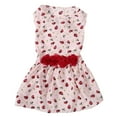 thumbnail image 1 of Robe pour Chien Mignonne Motif Ladybug et Herbe Confortable Respirante pour Chiot Fille Printemps Été Rose L, 1 of 14