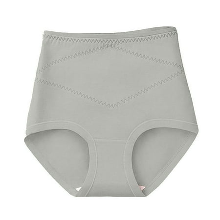Tiqkatyck Womens High Waisted Ladies Panties Full Coverage Belly Plus Size Soft Cotton Stretch Casual Underwear Briefs Butt Lifting Panties Seamless Tummy Control Underwear for Women Grey XXL