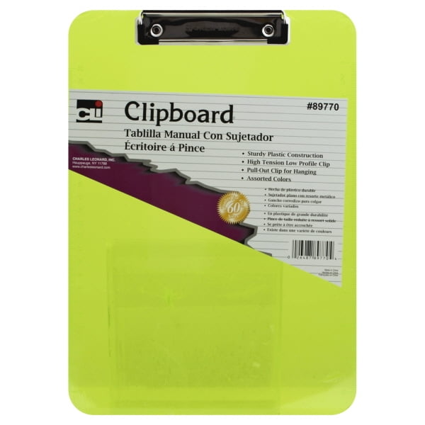 CHL89770 PLASTIC CLIPBOARDS