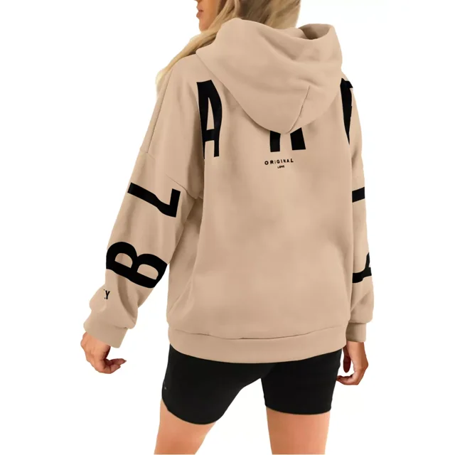 Sudaderas De Mujer Afelpada Moda Casual Hoodie Con Capucha