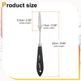 thumbnail image 2 of Uxcell Palette Knife Painting Tool 8.66" Stainless Steel Pointed Blade Spatula Painting Pallet Knife with Hole Design Beech Wood Handle for Oil Acrylic, Black/Silver, 2 of 7