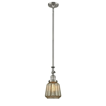 

Innovations 206-SN-G146-LED Chatham 1 Light Mini Pendant part of the Franklin Restoration Collection Brushed Satin Nickel