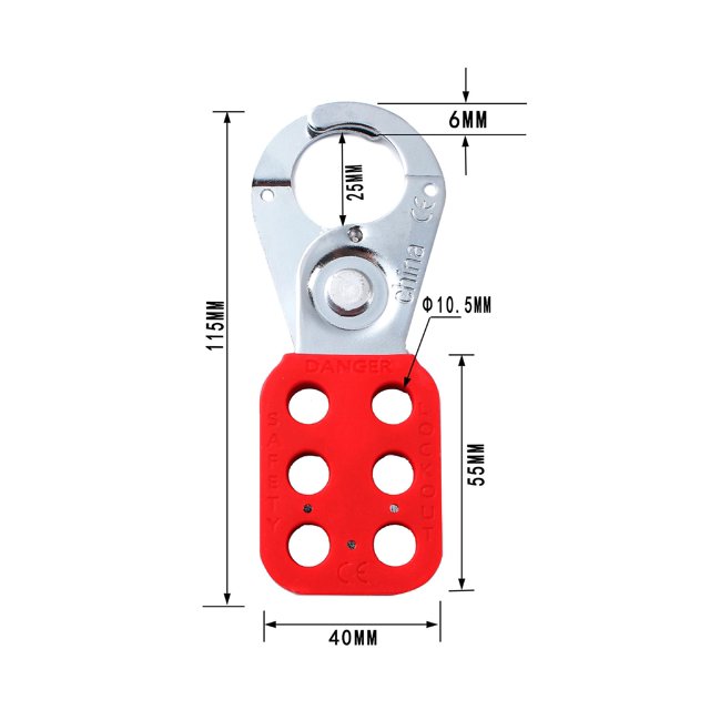Master Lock Lockout Cerrojo estándar de acero de 25 mm (1 pieza, rojo)