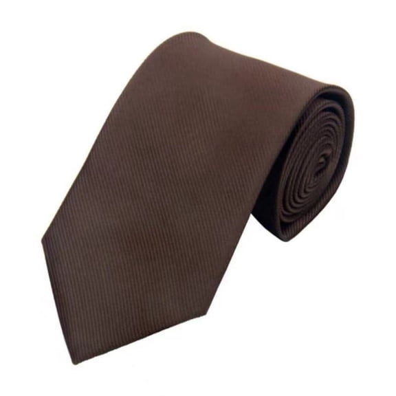 Coffee Men'S Fashion Tie With Solid Color, Easy Zipper Closure, Polyester Fabric For Office, Daily Wear 57.09X3.15X3.15In 0.3Lb