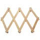 thumbnail image 1 of Accordion Wall Hanger 10 Hooks Pack Of 2 Natural Wood Wall Mounted Expandable Accordion Peg Coat Rac, 1 of 5